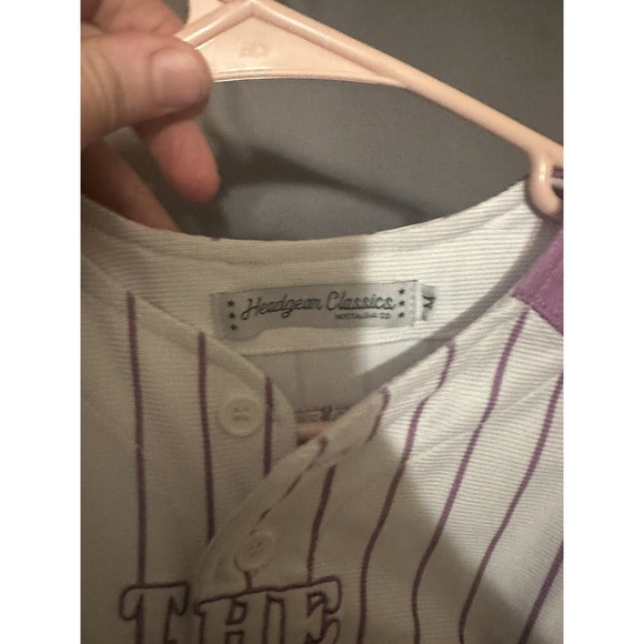 Proud‎ Family Jersey Size Medium Penny Prouder Purple Baseball Headgear Classics - Picture 6 of 9